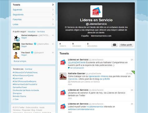 Líderes en Servicio estrena perfil de Twitter @LideresServicio ...