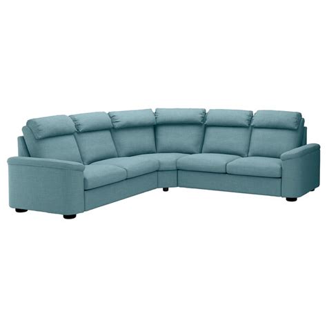LIDHULT Canapé lit d angle, 5 places   Gassebol bleu/gris   IKEA