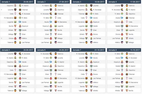 Liga Española: este es el calendario completo de la ...