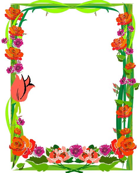 LINDAS CARATULAS | Floral border design, Page borders ...