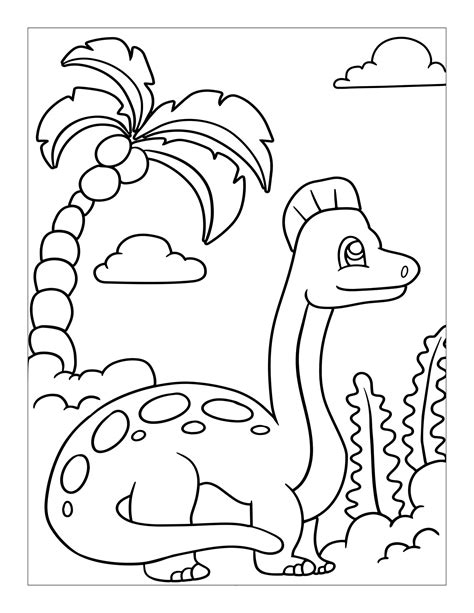 Lindas páginas para colorear dinosaurios lindo libro para | Etsy