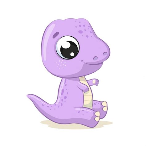 Lindo bebé dinosaurio ilustración. | Vector Premium