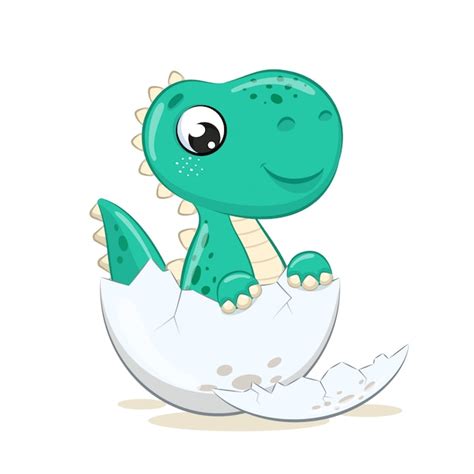 Lindo bebé dinosaurio ilustración. | Vector Premium