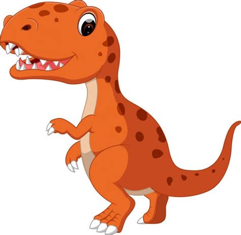lindo dinosaurio dibujos animados posando — Vector de stock ...