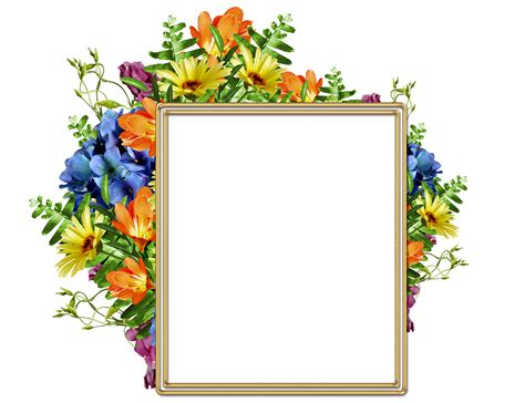 Lindo marco para fotos con diversas flores bonitas   Marco ...