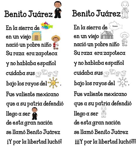 Lindo poema a Benito Juárez | Educación Primaria