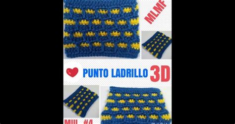 LINDO PUNTO LADRILLO 3D – Manualidades La Manita Felíz | Crochet.eu