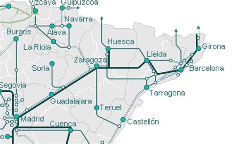 Líneas de trenes Regionales desde Zaragoza