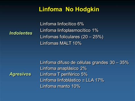 Linfomas Neoplasias del sistema inmune Hodgkin  30%  B 90% ...