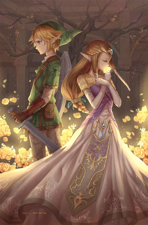 Link and Zelda by Kyuriin on DeviantArt