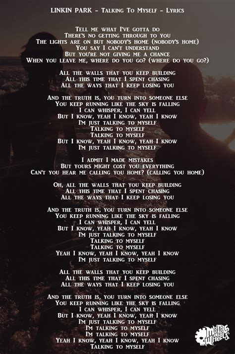 Linkin Park   talking to myself   Lyrics | Linkin park, Me ...