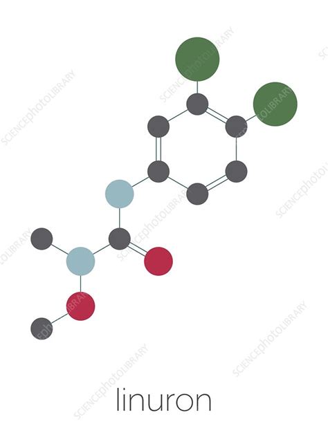 Linuron herbicide molecule, illustration   Stock Image ...