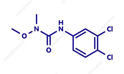 Linuron herbicide molecule, illustration   Stock Image ...