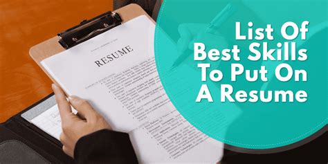 List Of The Best Skills To Put On A Resume