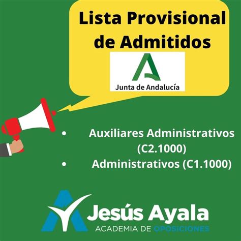 Listado de admitidos de Administrativos y Auxiliares Administrativos de ...
