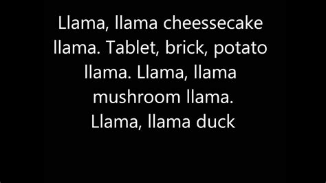 Llama Song Lyrics   YouTube
