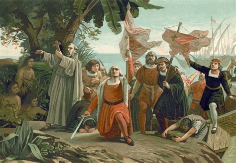 Llegada de Colón a América, 1492 de Spanish School