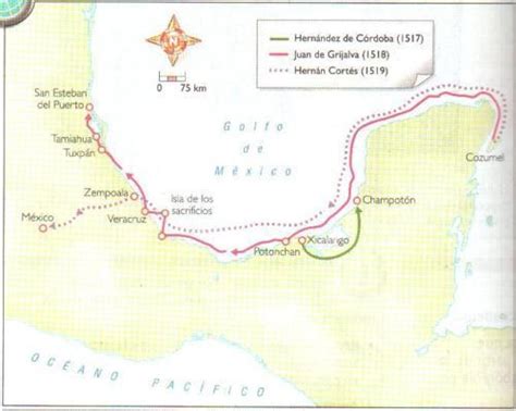 Llegada de Hernán Cortés