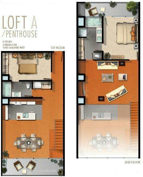 Loft moderno | Planos de casas medidas, Diseños de casas ...