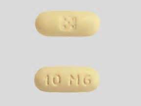 Logo 10 MG Pill Images  Yellow / Capsule shape