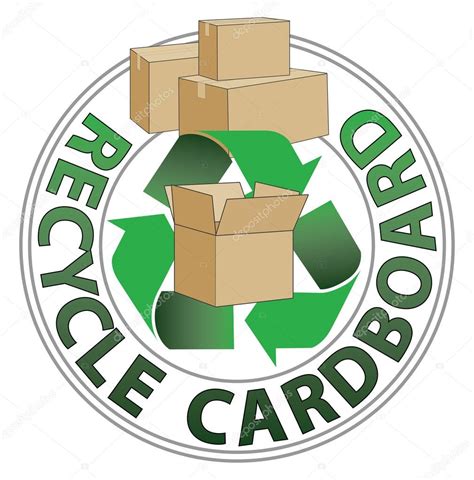 Logo reciclaje carton | reciclaje de cartón — Vector de ...