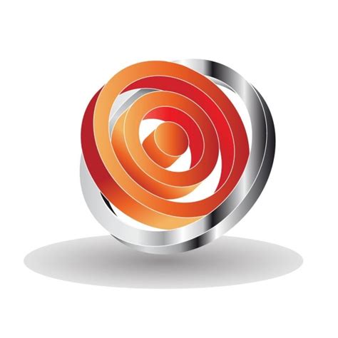 Logotipo 3d con círculos | Vector Gratis