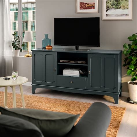 LOMMARP Mueble TV, azul oscuro verdoso, 159x45x81 cm   IKEA