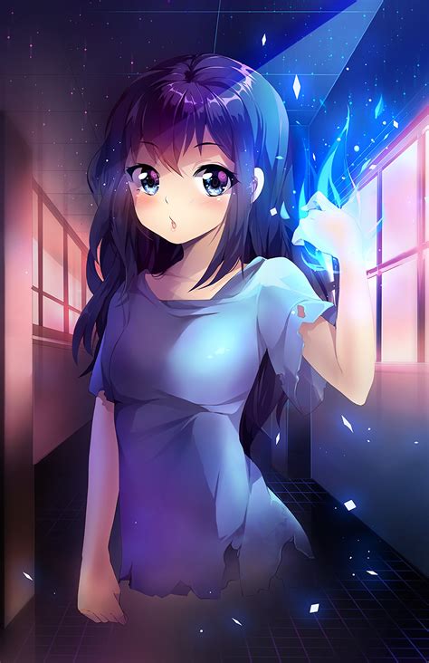 long hair, Blue eyes, Blue hair, Anime, Anime girls HD ...