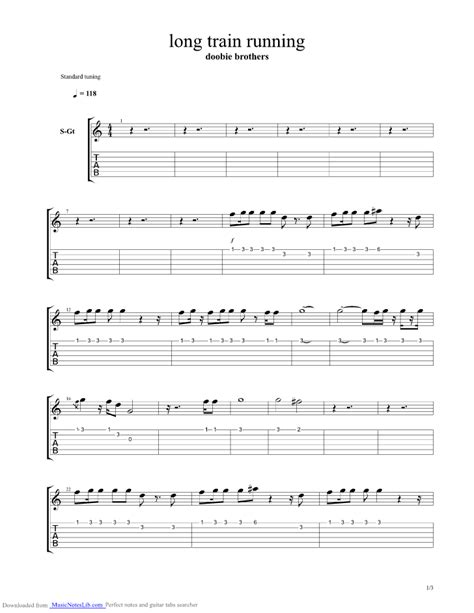 Long Train Running guitar pro tab by Doobie Brothers ...