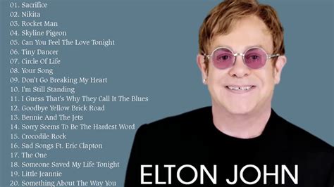 Los 20 mejores canciones de Elton John   Elton John Grandes Exitos ...