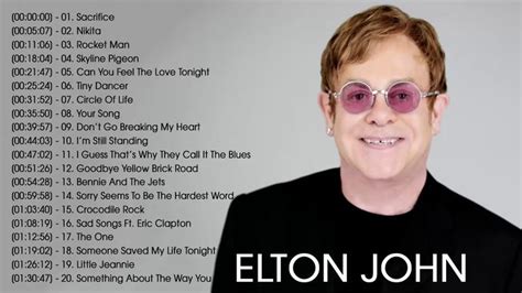 Los 20 mejores canciones de Elton John Elton John Grandes Exitos Nuevo ...