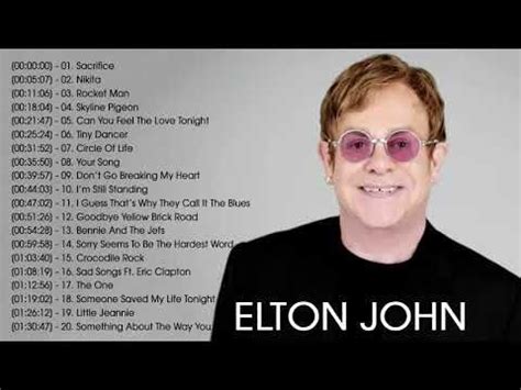 Los 20 mejores canciones de Elton John Elton John Grandes Exitos Nuevo ...
