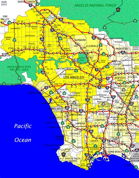 Los Angeles, California Map