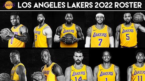 Los Angeles Lakers Official 2022 Full Roster   Starting Lineup & Bench ...