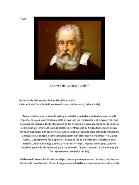 Los Aportes de Galileo Galilei