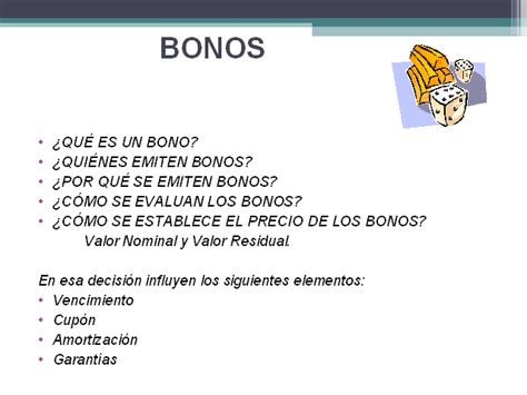 Los bonos: generalidades  Presentación PowerPoint ...