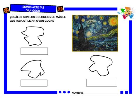 Los colores de Van Gogh | Van gogh, Arte para niños