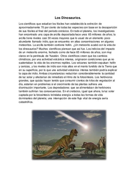 Los dinosaurios.