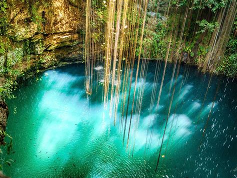 Los paisajes más bonitos de México Cenote Ik Kil Yucatán