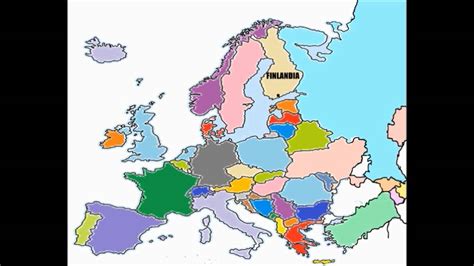 Los paises de Europa para niños.Continenten Europeo   YouTube