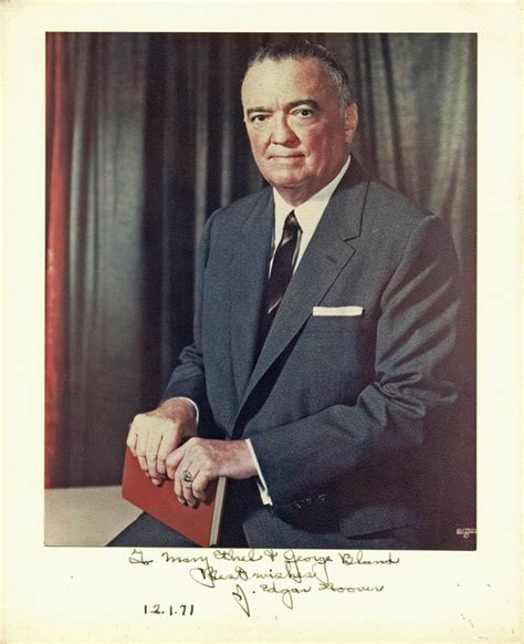 Lot Detail   J. Edgar Hoover Signed 8  x 10  Color ...