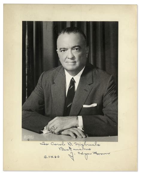 Lot Detail   J. Edgar Hoover Signed Photograph