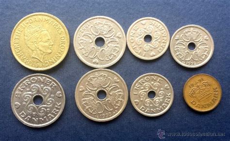 Lote de 8 monedas danesas corona  krone  corona   Vendido ...
