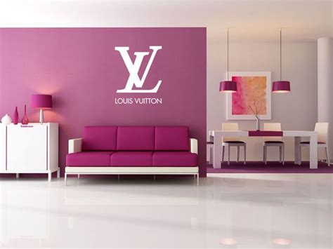 LOUIS VUITTON Logo Wall Art Sticker LV PVC Decal Modern ...