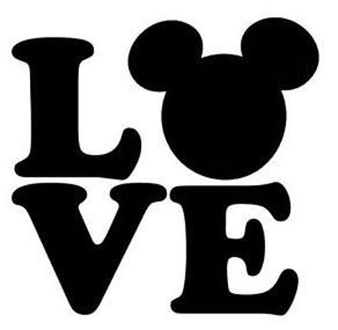 Love Mickey Mouse Ears SVG File for Cricut   Etsy | Disney silhouette ...