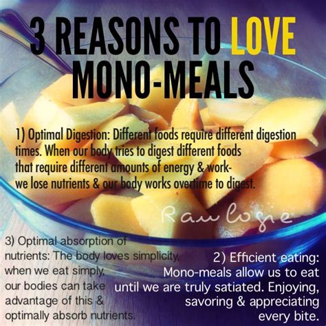 Love mono meals! No more indigestion, no more heartburn ...