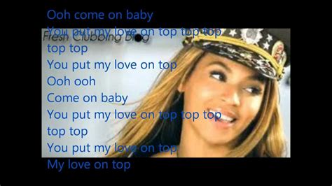 love on top beyonce lyrics   YouTube