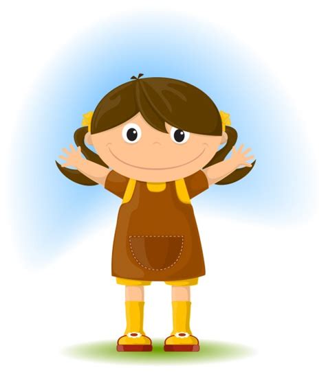 Lovely girl cartoon Vector | Free Download