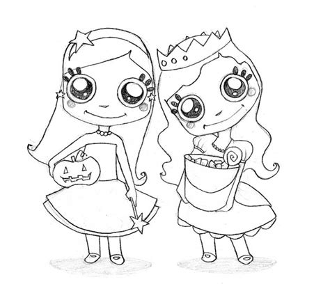 Lovely halloween princesses coloring pages   Hellokids.com