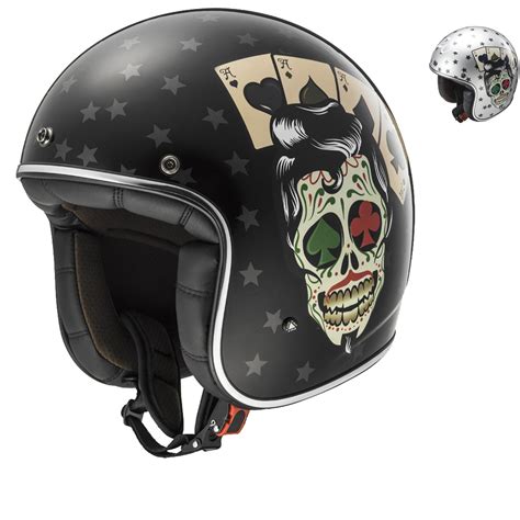 LS2 OF583.30 Bobber Tattoo Open Face Motorcycle Helmet ...